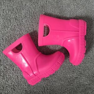 UGG Toddlers  Waterproof Pink Rain Boots Size 6